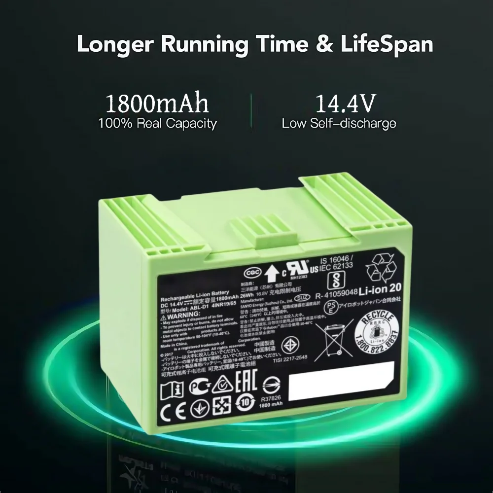 For iRobot Roomba i7 Rechargea - 4S Lipo Battery 14.8V 6000Mah ulasan dan harga